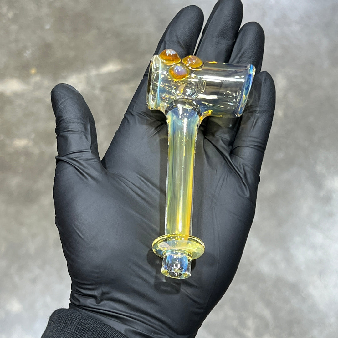 Silver Fumed Hash Hammer Glass Pipe KOP Glass   