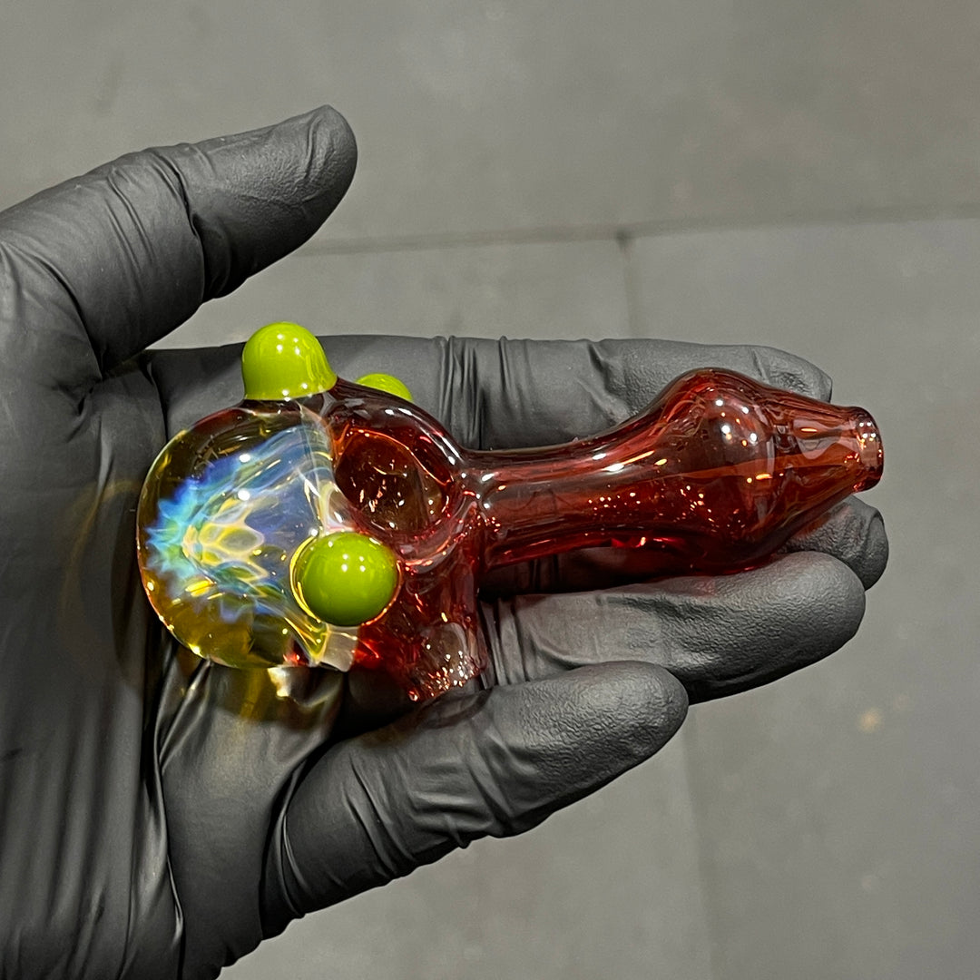 Frit Honeycomb Spoon Glass Pipe Catfish Glass