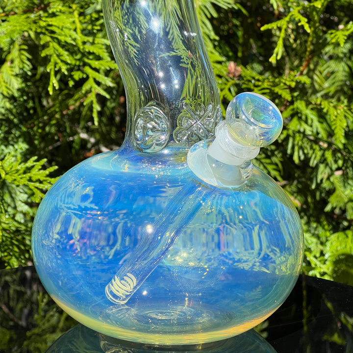 18" Fumed Zig Zag Bubble Bong Glass Pipe Mary Jane's Glass   