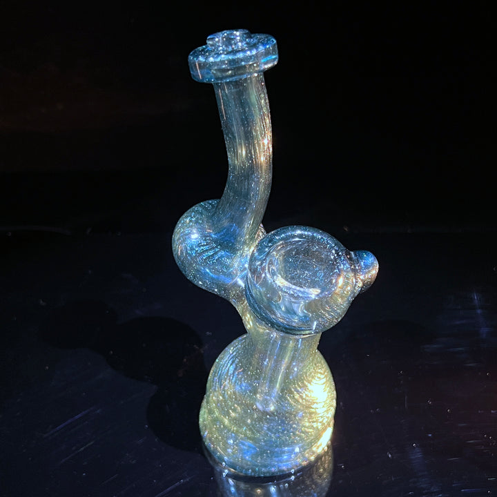 Unobtanium Bubbler with Blue Carb Glass Pipe Cose Glass   