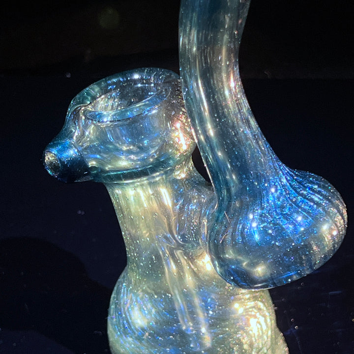 Unobtanium Bubbler with Blue Carb Glass Pipe Cose Glass   