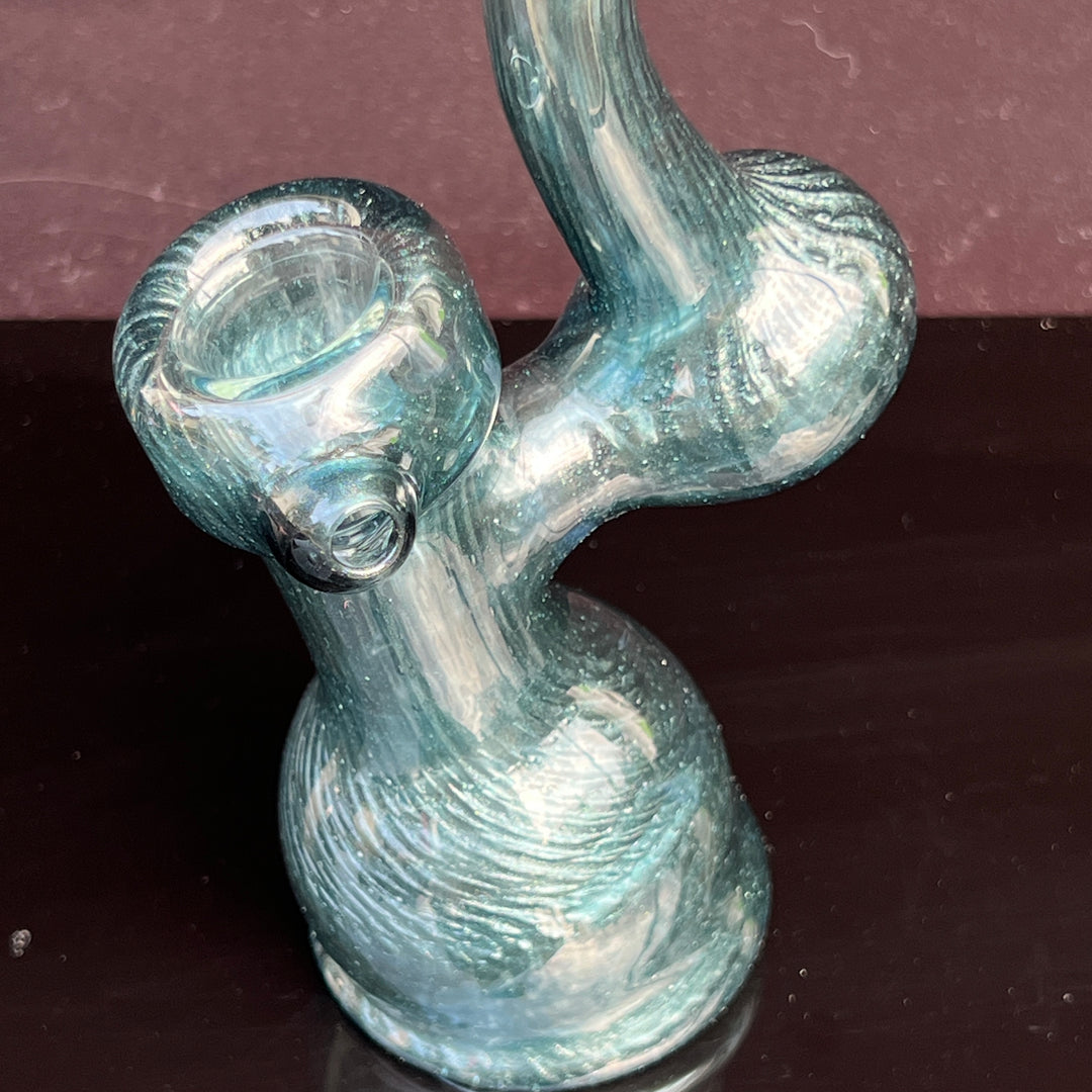 Unobtanium Bubbler with Blue Carb Glass Pipe Cose Glass   