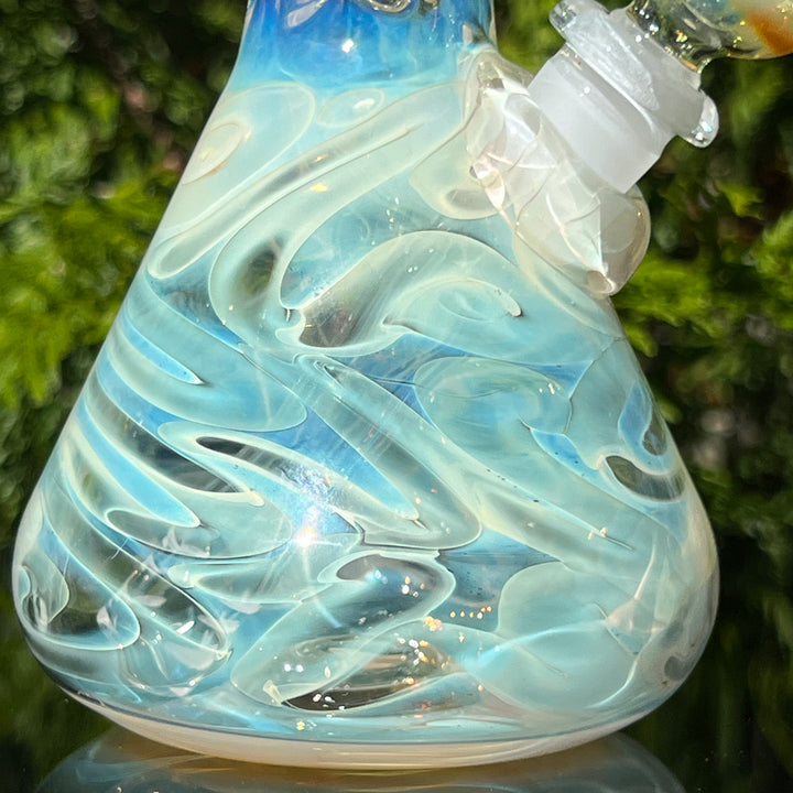 9" Fumed Squiggle Beaker Bong Glass Pipe Mary Jane's Glass   