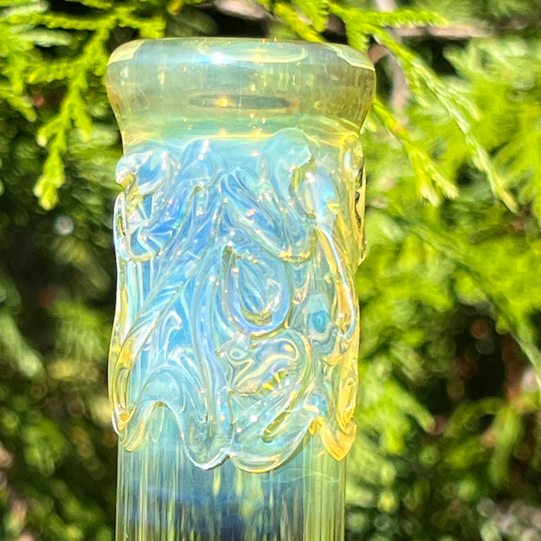 9" Fumed Squiggle Beaker Bong Glass Pipe Mary Jane's Glass   