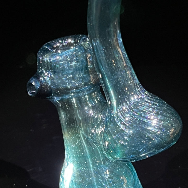 Unobtanium Bubbler with Blue Carb Glass Pipe Cose Glass   