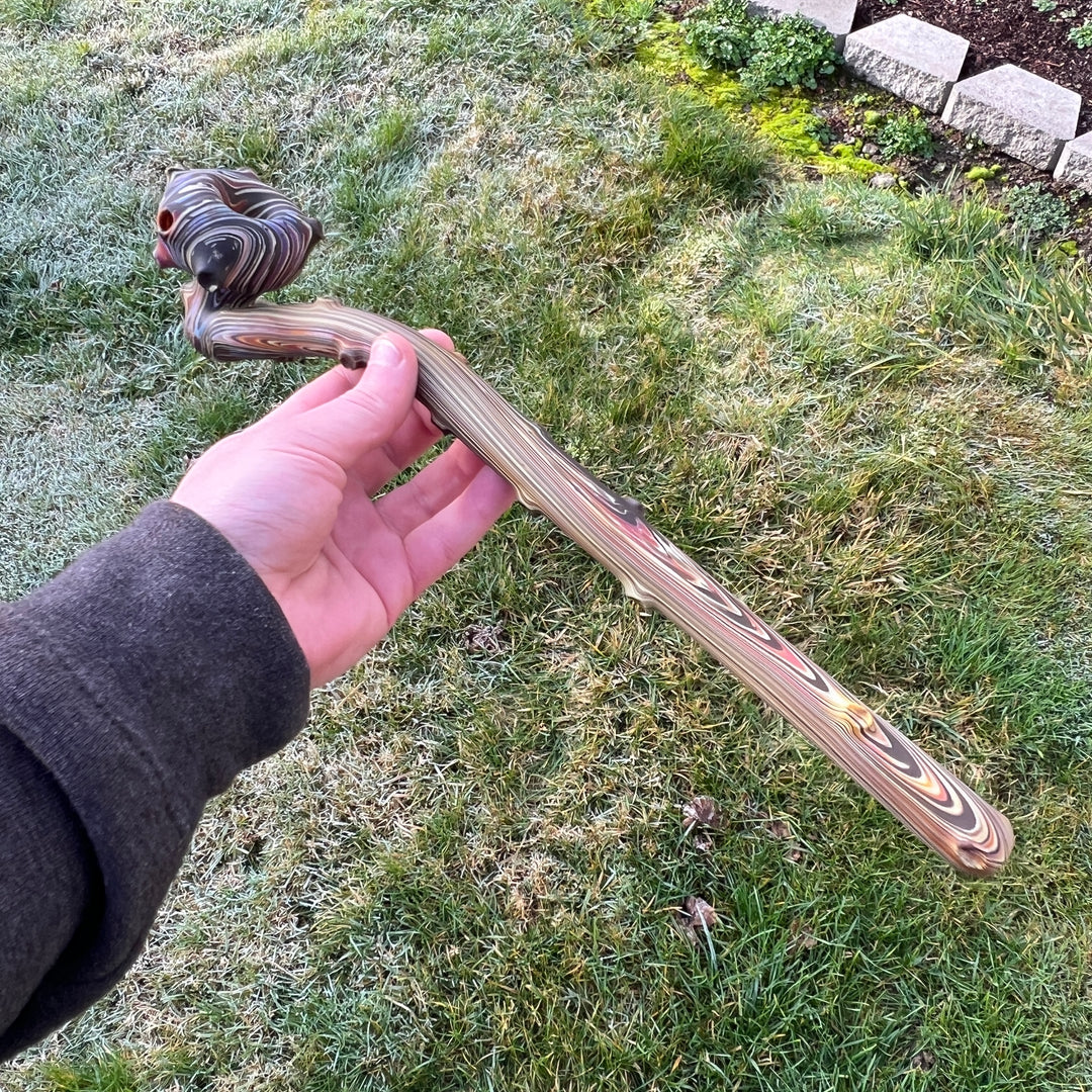 14" Woody Wood Stryder Pipe Glass Pipe Wazoo Glass