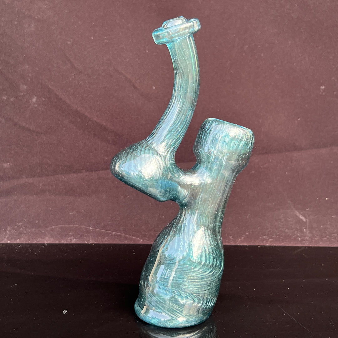 Unobtanium Bubbler with Blue Carb Glass Pipe Cose Glass   