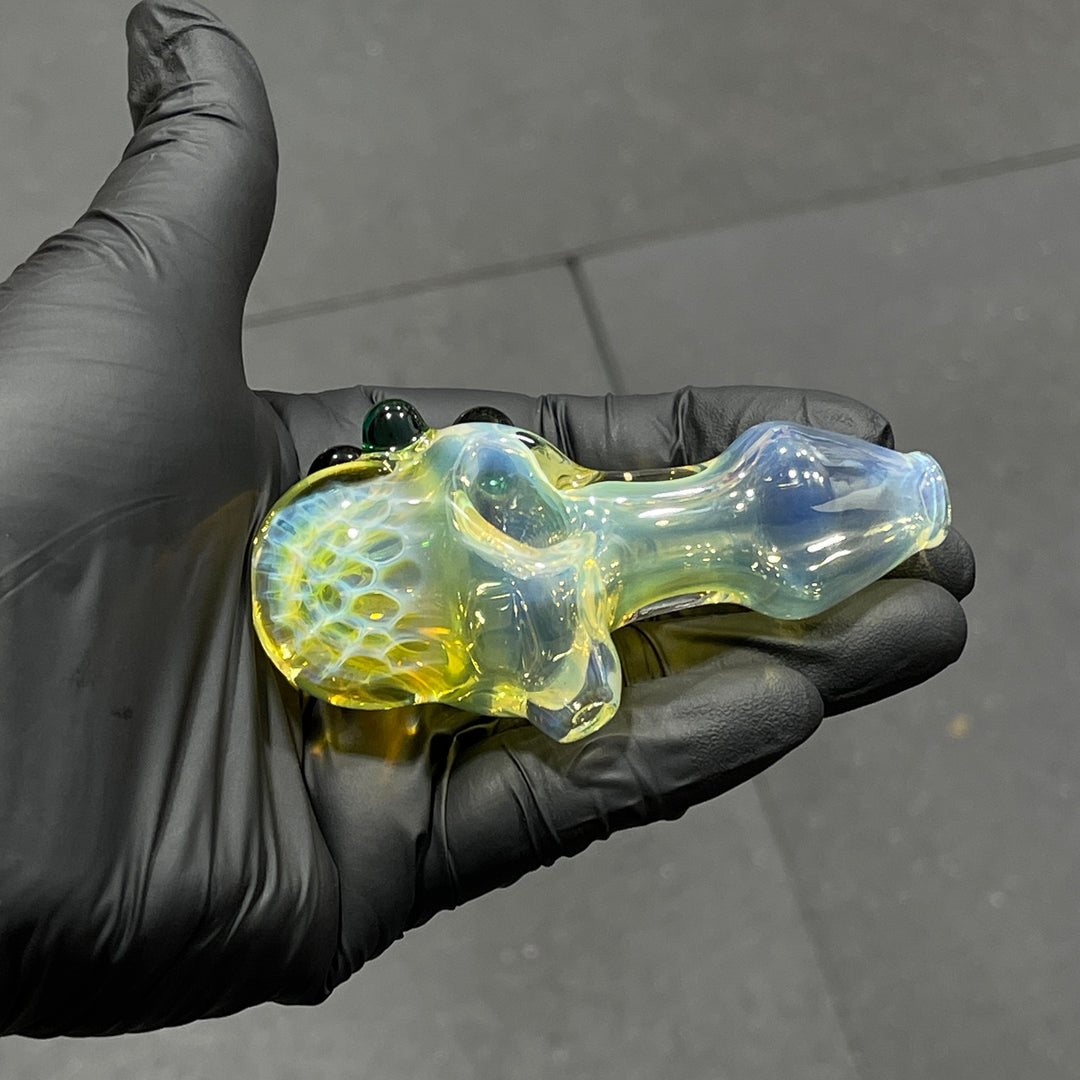 Fumed Honeycomb Spoon Glass Pipe Catfish Glass