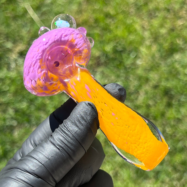 Atomic Tangerine Opal Pipe Glass Pipe Beezy Glass   