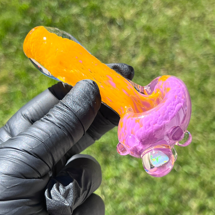 Atomic Tangerine Opal Pipe Glass Pipe Beezy Glass   