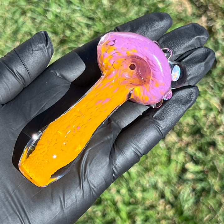 Atomic Tangerine Opal Pipe Glass Pipe Beezy Glass   