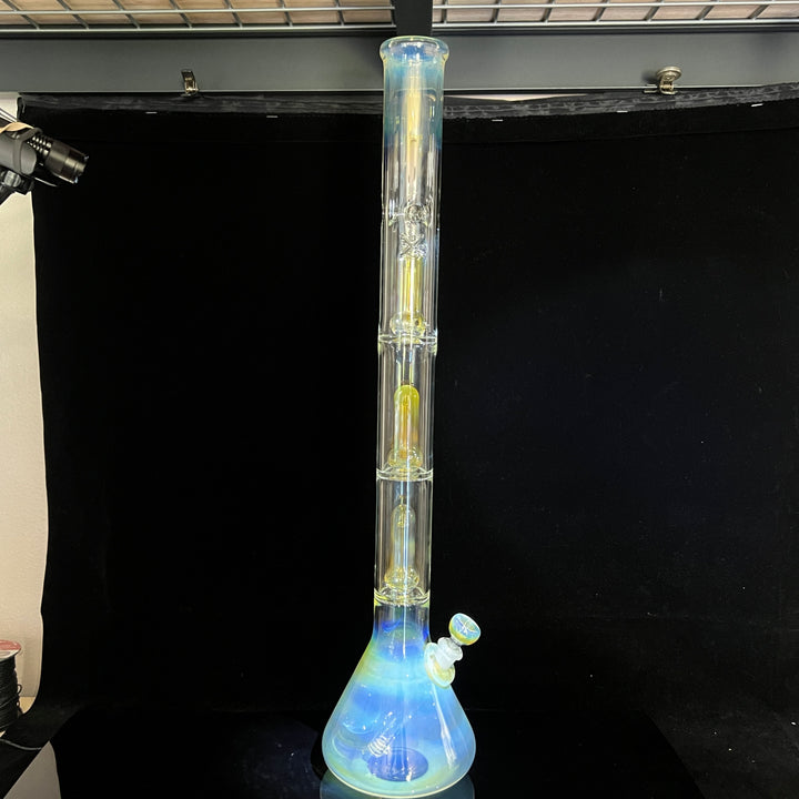 25" Fumed Quad Beaker Bong Glass Pipe Mary Jane's Glass   