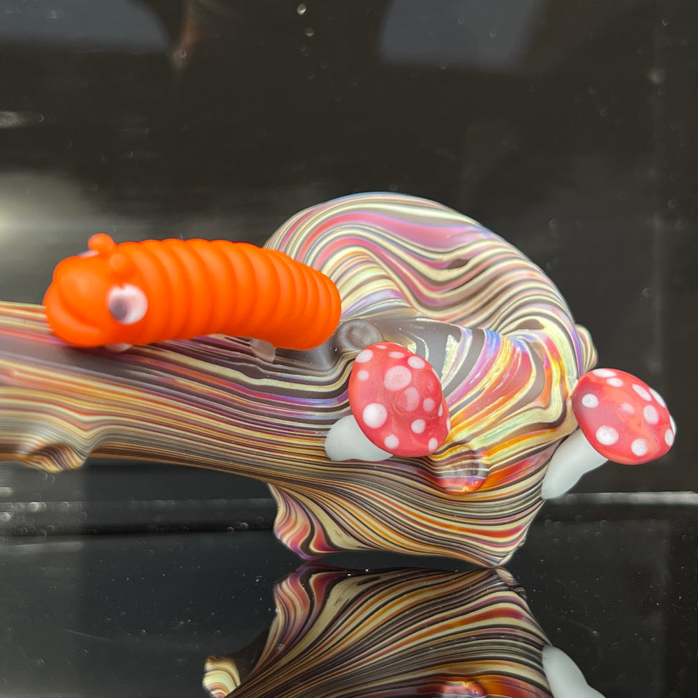 Wood Grain Caterpillar Gandalf Pipe Glass Pipe Wazoo Glass