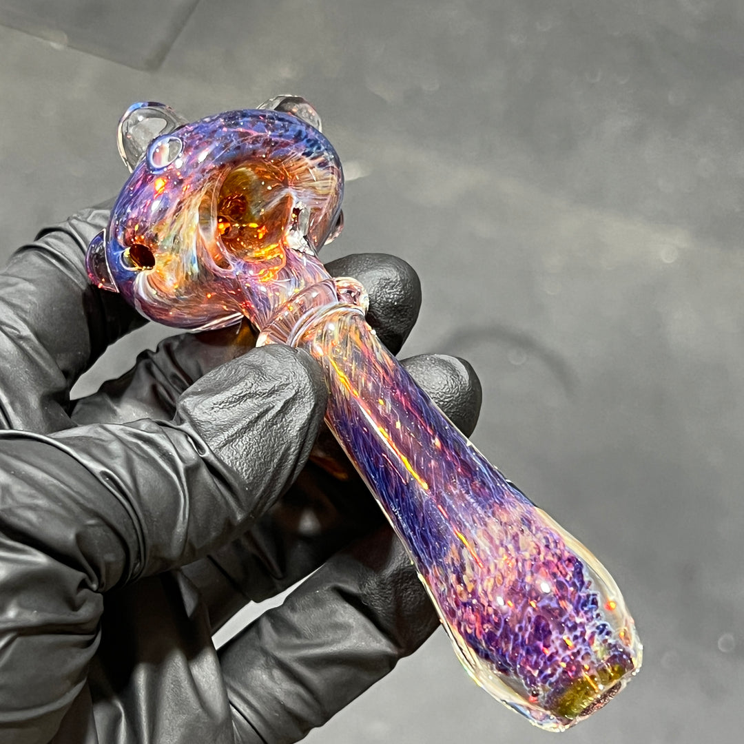 Purple Magic Marbled Spoon Glass Pipe Beezy Glass