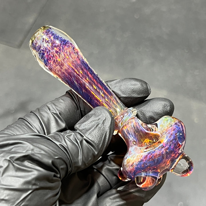 Purple Magic Marbled Spoon Glass Pipe Beezy Glass