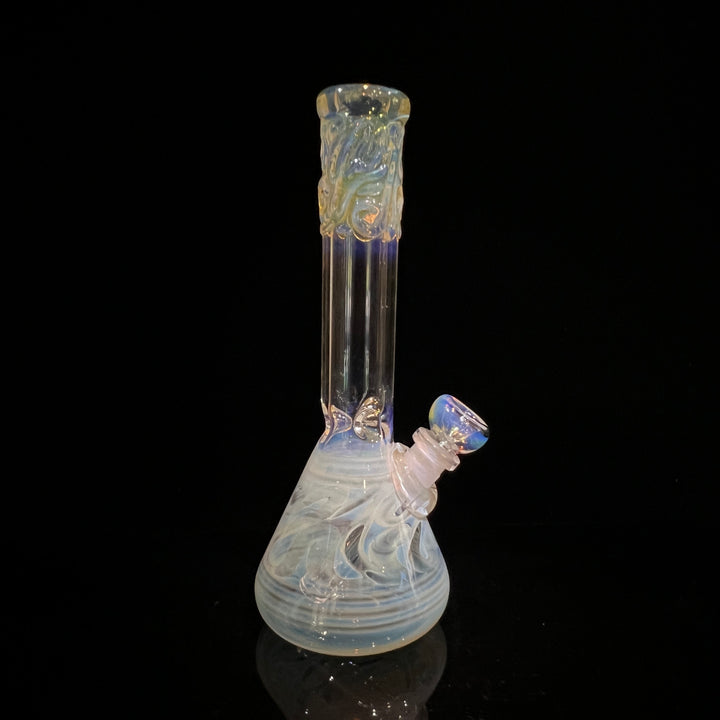 9" Fumed Squiggle Beaker Bong Glass Pipe Mary Jane's Glass   