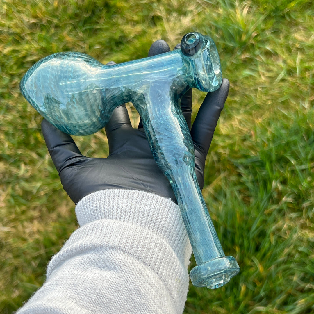 Unobtanium Bubbler with Blue Carb Glass Pipe Cose Glass   