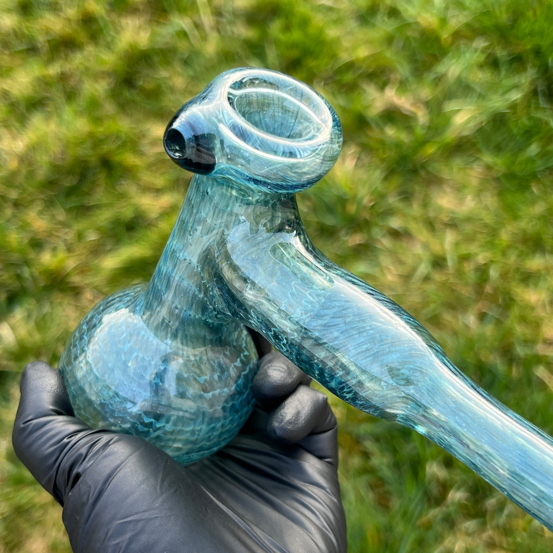 Unobtanium Bubbler with Blue Carb Glass Pipe Cose Glass   