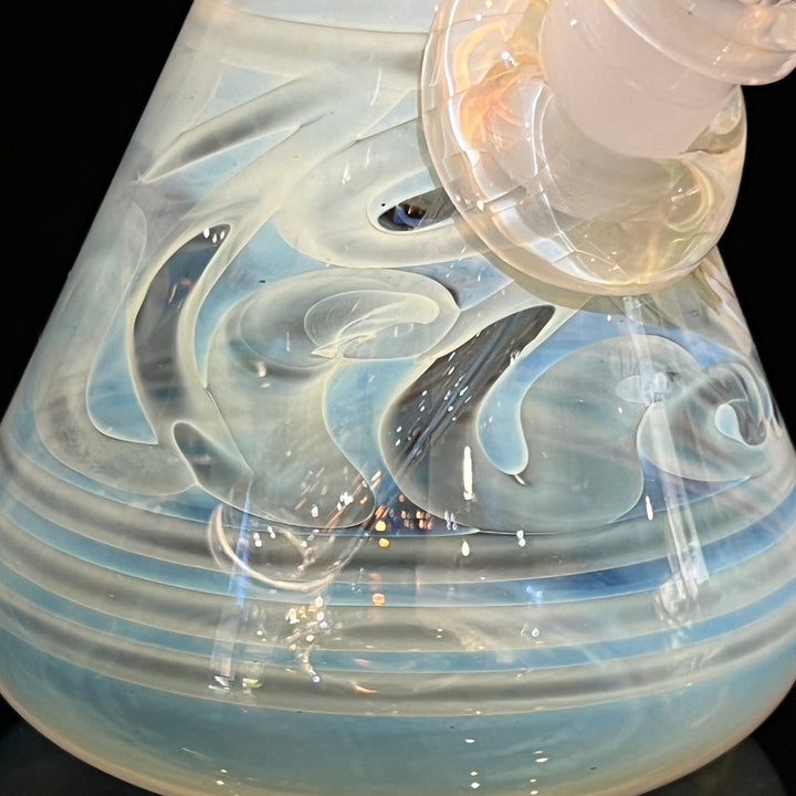 9" Fumed Squiggle Beaker Bong Glass Pipe Mary Jane's Glass   