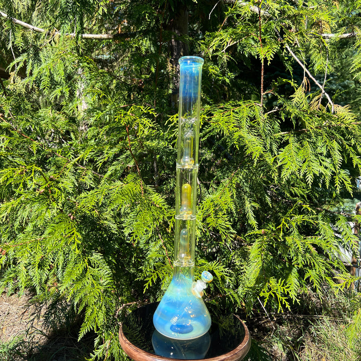 25" Fumed Quad Beaker Bong Glass Pipe Mary Jane's Glass   