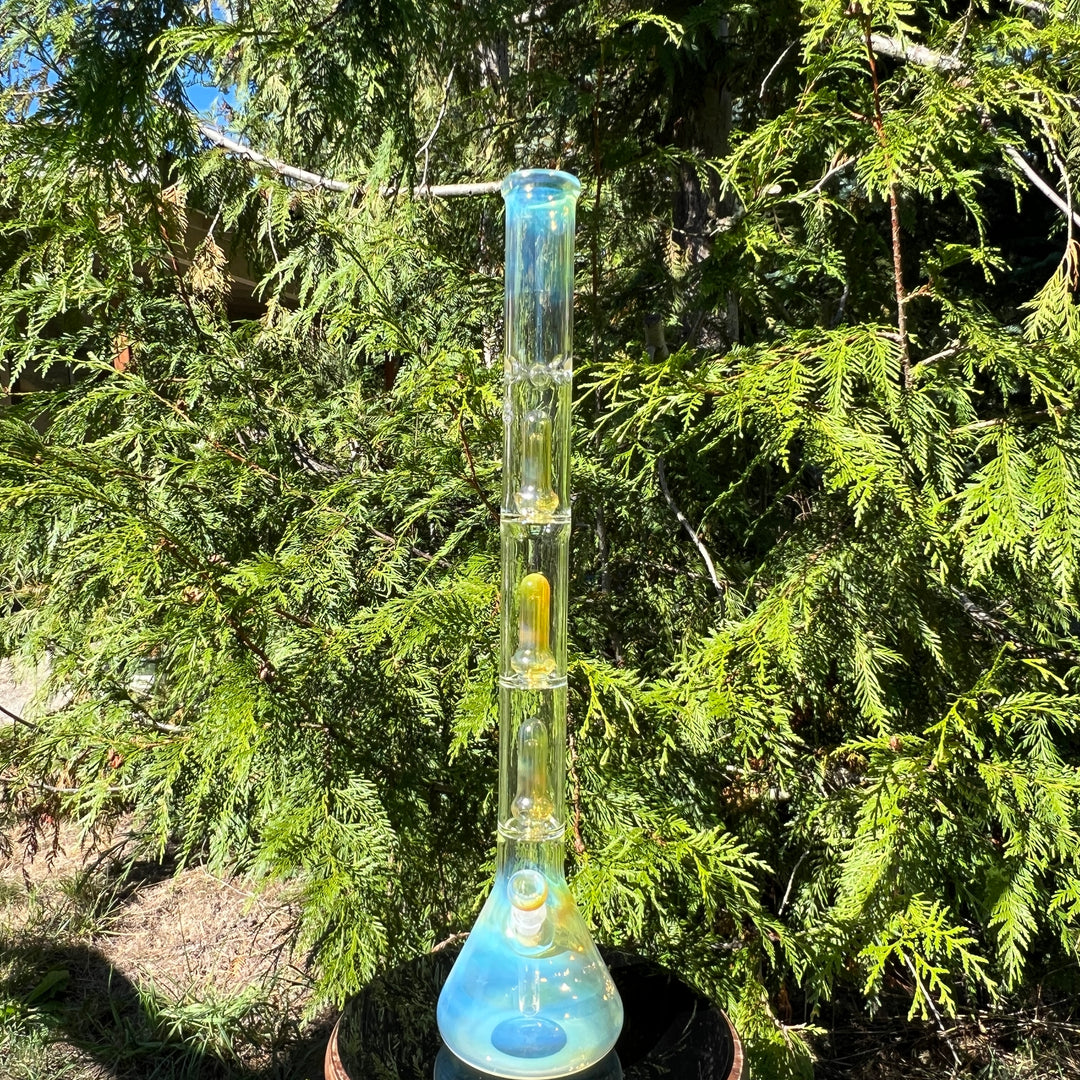 25" Fumed Quad Beaker Bong Glass Pipe Mary Jane's Glass   