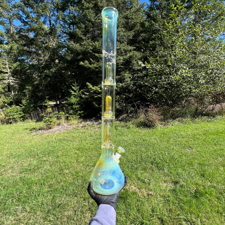 25" Fumed Quad Beaker Bong Glass Pipe Mary Jane's Glass   