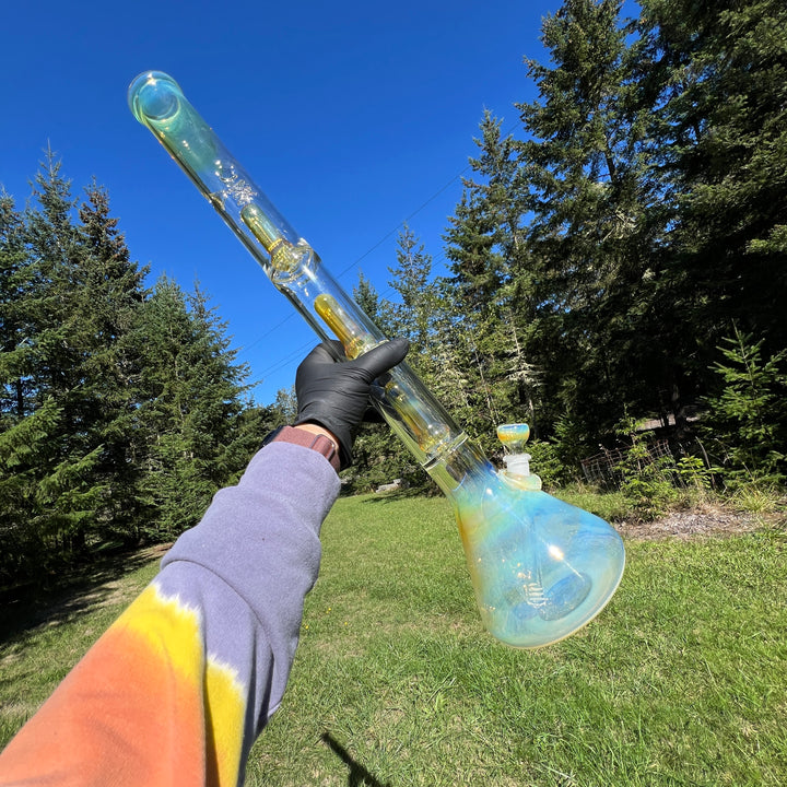 25" Fumed Quad Beaker Bong Glass Pipe Mary Jane's Glass   