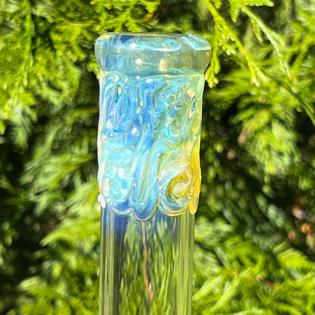 9" Fumed Squiggle Beaker Bong Glass Pipe Mary Jane's Glass   