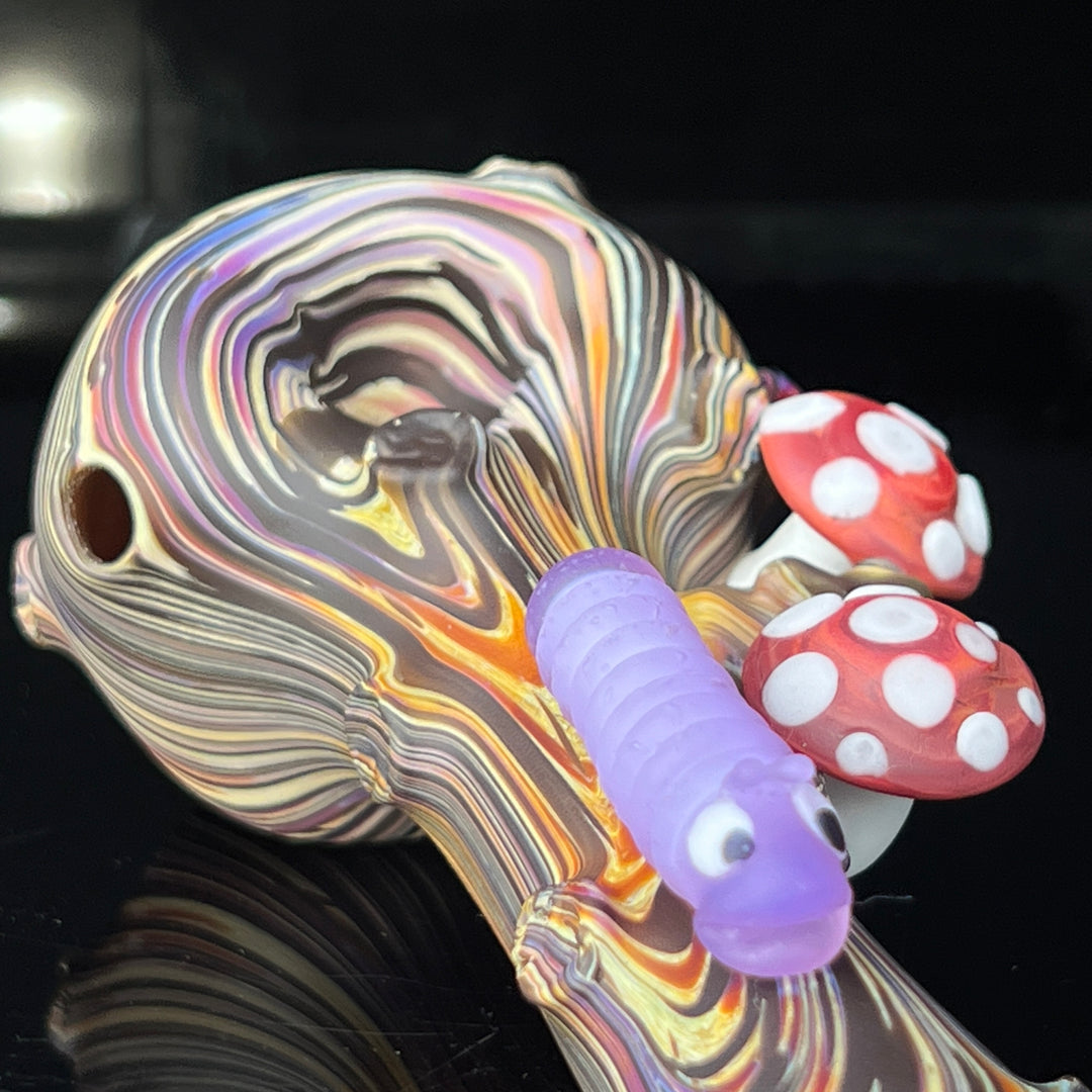 Wood Grain Caterpillar Shroom Branch Pipe Glass Pipe Wazoo Glass