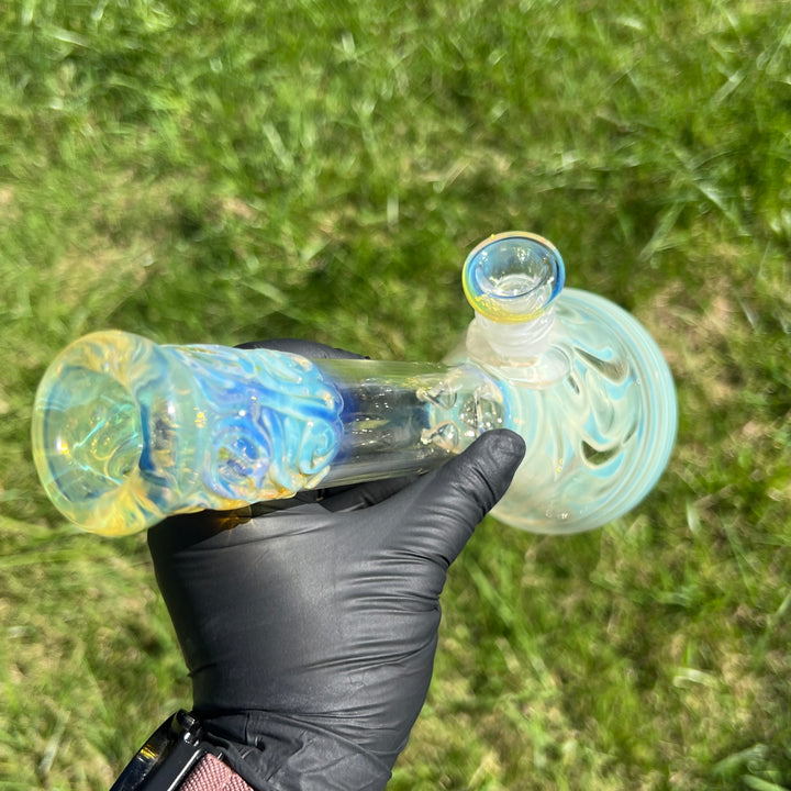 9" Fumed Squiggle Beaker Bong Glass Pipe Mary Jane's Glass   