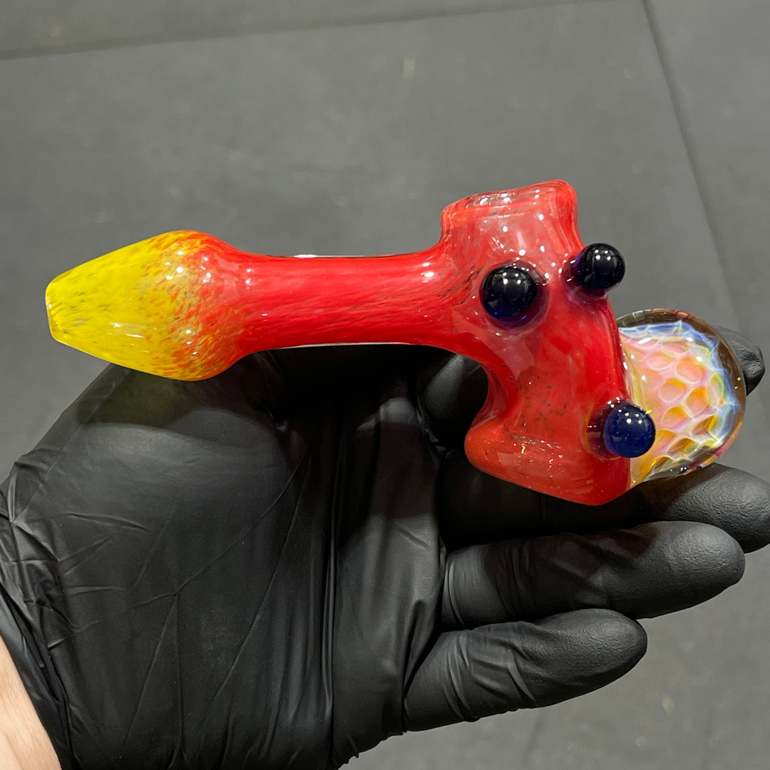 Frit Honeycomb Hammer Glass Pipe Catfish Glass