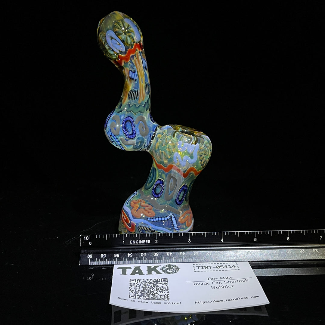 Inside Out Sherlock Bubbler Glass Pipe Tiny Mike   