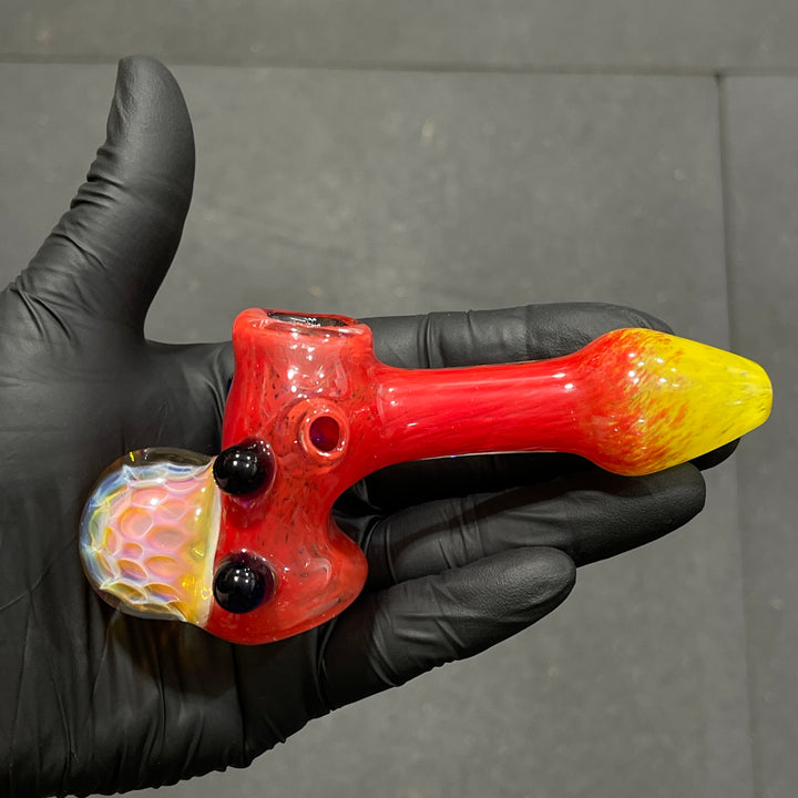 Frit Honeycomb Hammer Glass Pipe Catfish Glass