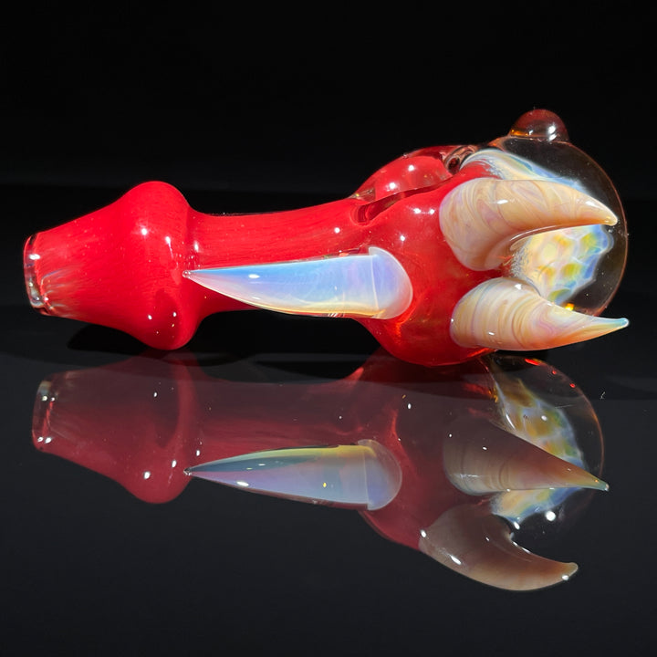 Horned Frit Honeycomb Spoon Glass Pipe Catfish Glass