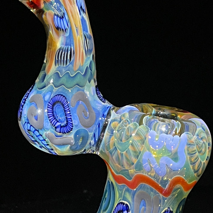 Inside Out Sherlock Bubbler Glass Pipe Tiny Mike   