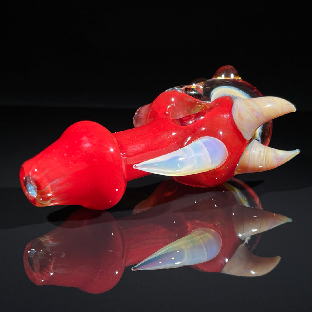 Horned Frit Honeycomb Spoon Glass Pipe Catfish Glass