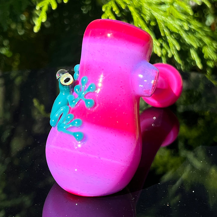 Hot Pink Frog Hammer Glass Pipe Beezy Glass   