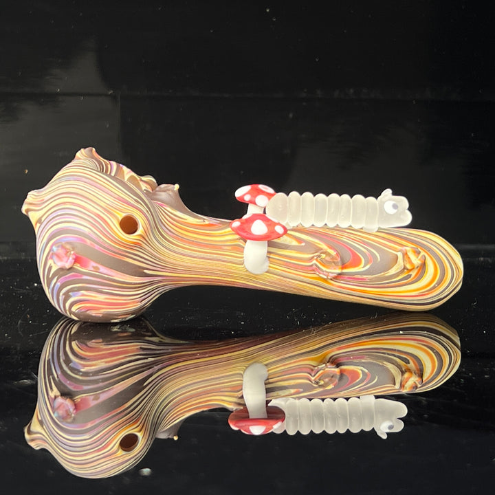 Wood Grain Caterpillar Shroom Branch Pipe Glass Pipe Wazoo Glass