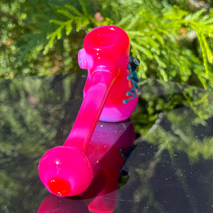 Hot Pink Frog Hammer Glass Pipe Beezy Glass   