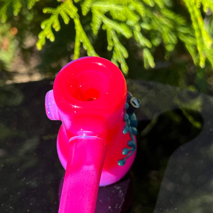 Hot Pink Frog Hammer Glass Pipe Beezy Glass   