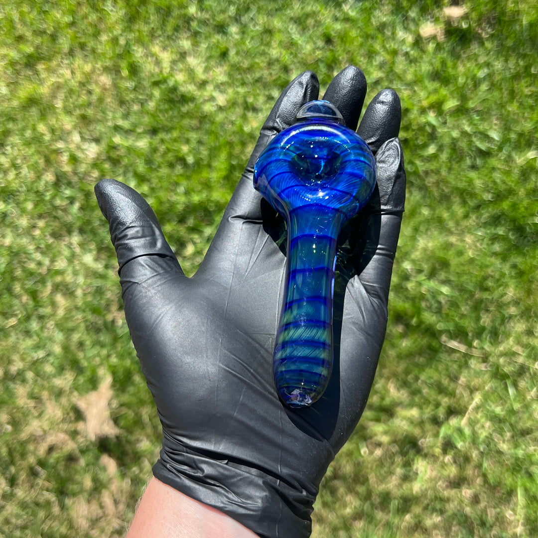 Tahoe Blue Coil Glass Pipe Glass Pipe Schutz Glass   