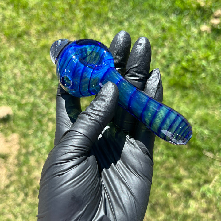 Tahoe Blue Coil Glass Pipe Glass Pipe Schutz Glass   