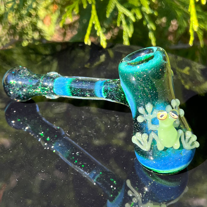 Exp Green Frog Bubbler Glass Pipe Beezy Glass   