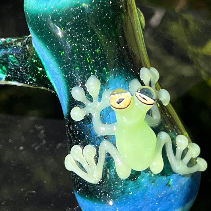 Exp Green Frog Bubbler Glass Pipe Beezy Glass   