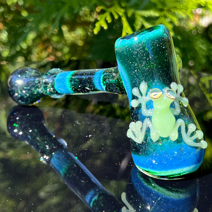 Exp Green Frog Bubbler Glass Pipe Beezy Glass   