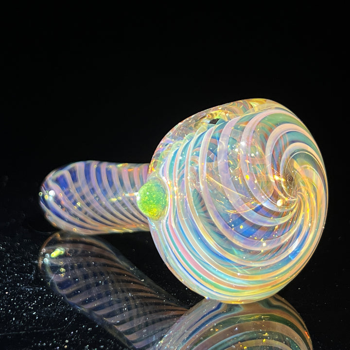 Thick Fume Pipe Green Slyme Marble Glass Pipe Chuck Glass   