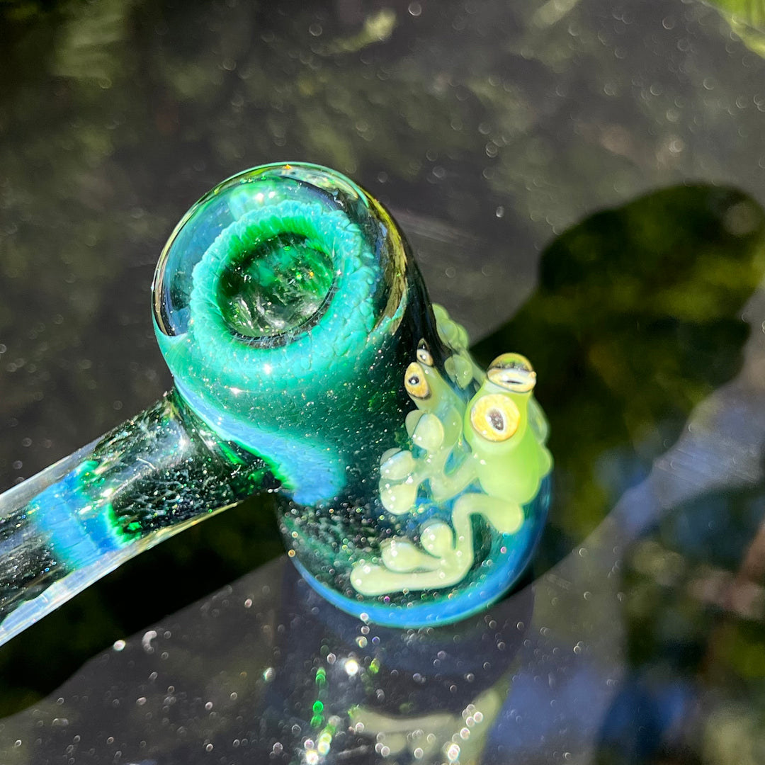 Exp Green Frog Bubbler Glass Pipe Beezy Glass   