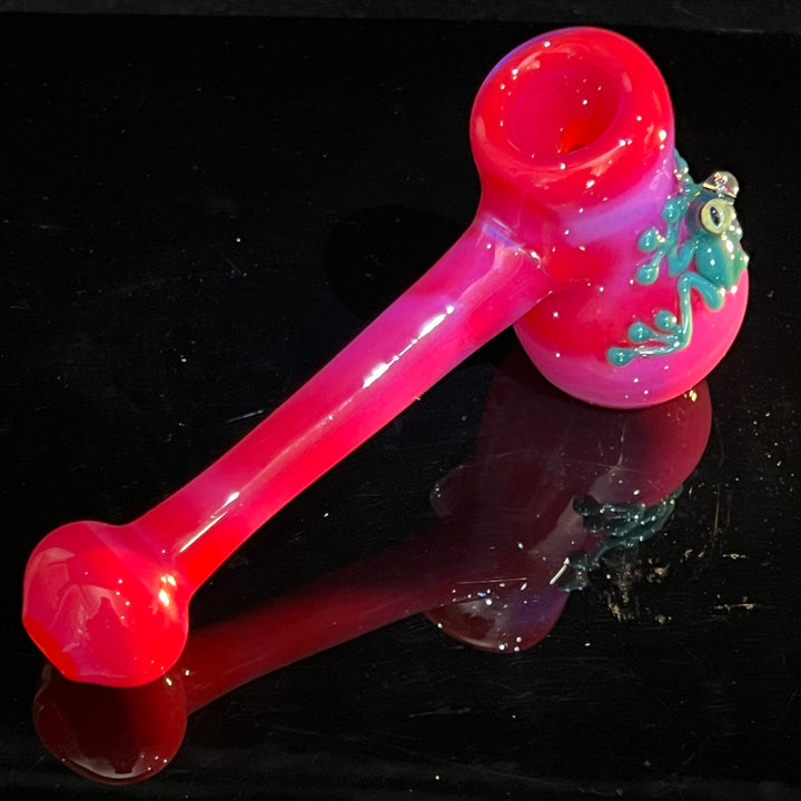 Hot Pink Frog Hammer Glass Pipe Beezy Glass   