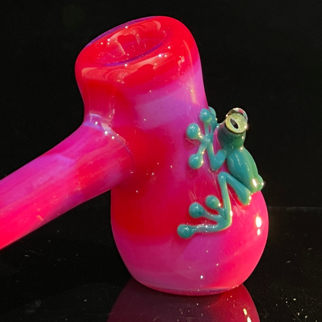 Hot Pink Frog Hammer Glass Pipe Beezy Glass   