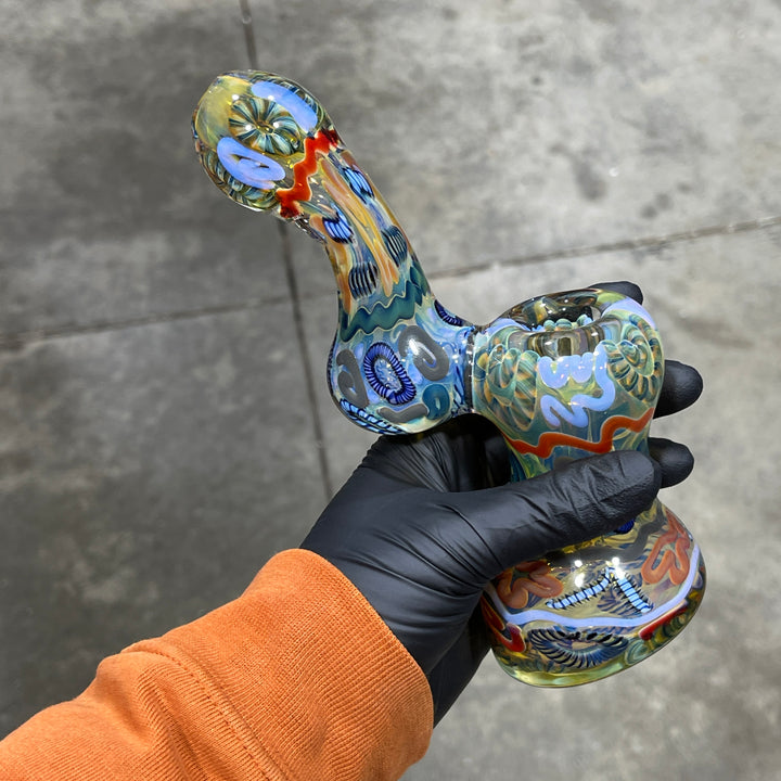 Inside Out Sherlock Bubbler Glass Pipe Tiny Mike   